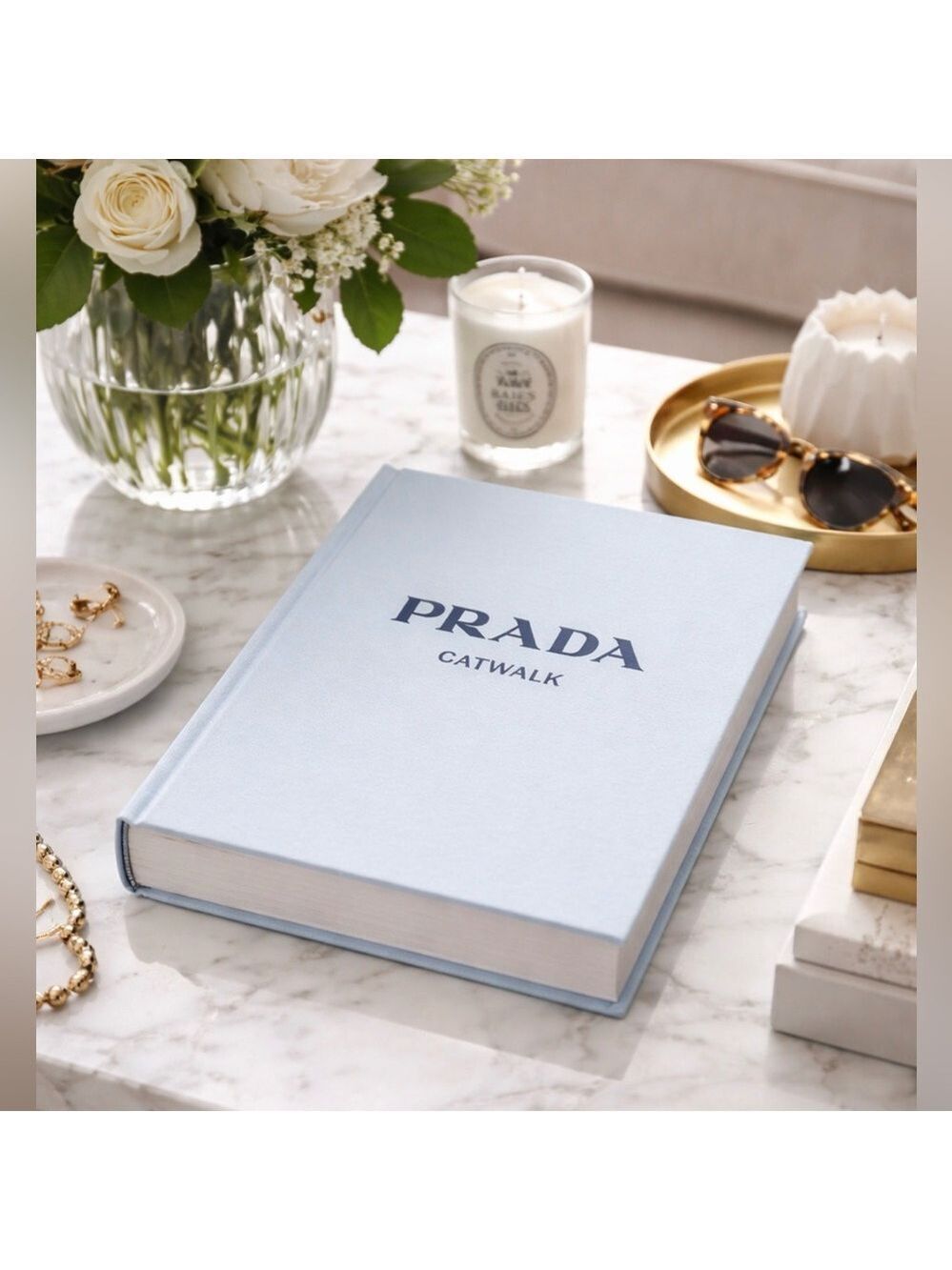 PRADA CATWALK RUNWAY COLLECTION COFFEE TABLE BOOK & PILLOWCASE SET